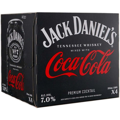 Jack Daniels & Coca Cola 4 Pack